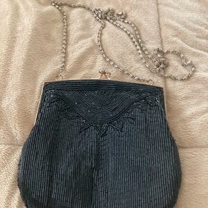 Source Unknown Black Clutch with Chain Strap